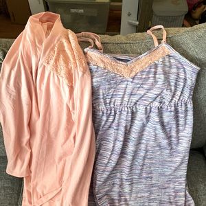 Mother Maternity Nursing gown with matching robe